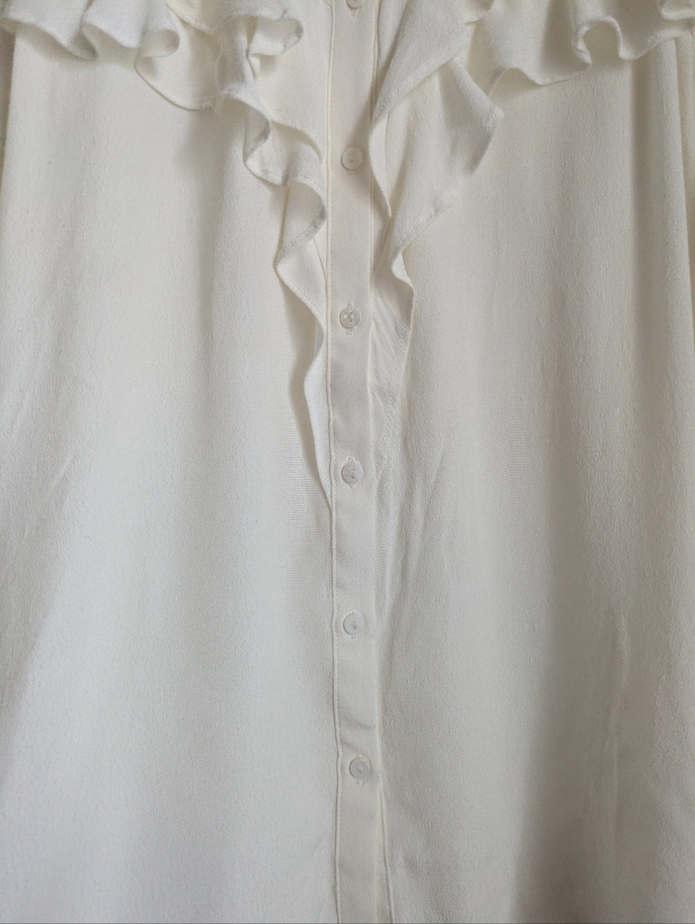 Anthropologie Lie Romantic Bohemian Ruffled Lace Blouse White Size 14 - Picture 6 of 16